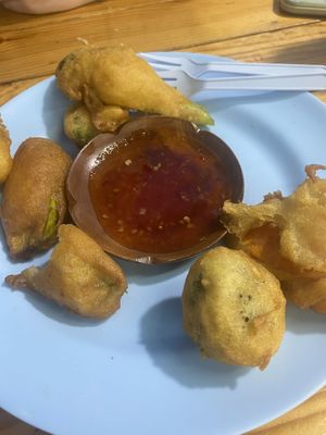 Tempura vegetable mix   at Racha in Krabi