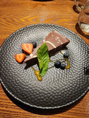 Chocolate tart at Maneki in Dublin