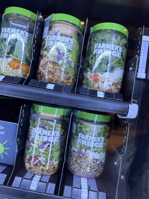 Salad jars   at DFW - Farmer's Fridge in Dallas