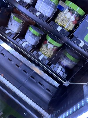 Overnight oatmeal with chia seeds, fresh fruit and granolaa  at DFW - Farmer's Fridge in Dallas