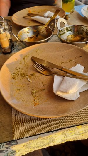 After the meal - nothing left over! at Chef Guru - Indian Cuisine  in Funchal