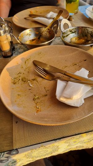 After the meal - nothing left over! at Chef Guru - Indian Cuisine  in Funchal