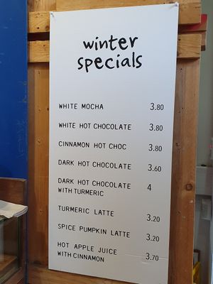 Menu #Veganuary at Doppio Coffee Warehouse Kentish Town in North West London