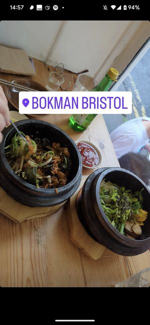 Kimchi fried rice and bibimbap at Bokman in Bristol