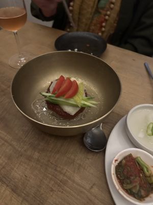 Buckwheat noodle salad  at Bokman in Bristol