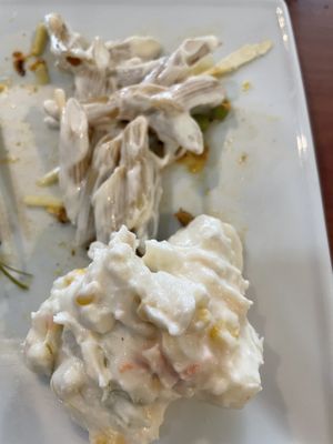 Vegan Mac n cheese and vegan potato salad (full portion not shown)    at Island Vybz Cuisine in Phillipsburg