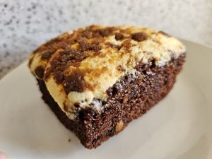 Vegan biscoff cake at Lucky Cat Boba in Middlesbrough