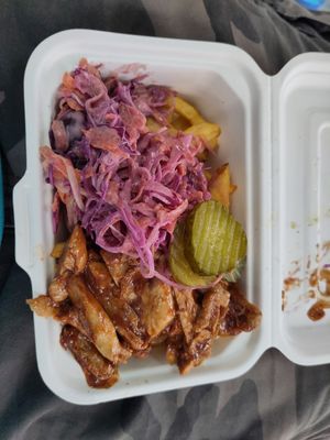 Scrummy loaded fries at Chubby Vegans - Pop-up in Frome