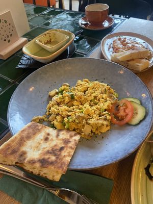 Eggs with mushroom and onion  at Naane in Bielefeld