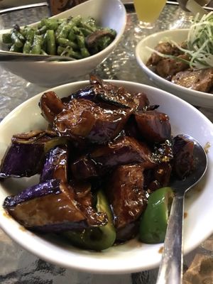 Kung Pao Eggplant at Zen Xin Vegetarian in Penang