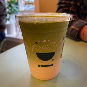 standard matcha latte with oat milk   at Matcha Magic in Bellevue