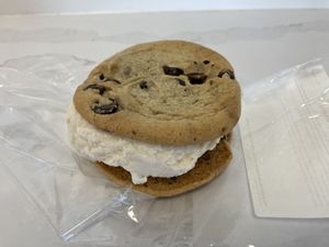 Chocolate chip cookie sandwich  at Whit's Frozen Custard in Boca Raton