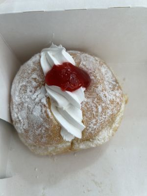 Cream & Jam donut  at Daniel's Donuts - Lansell Square in Kangaroo Flat