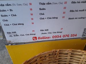 Menu at Banh Mi Chay Khoi - Food Stall in Ho Chi Minh City