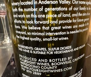   at Foursight Wines in Boonville