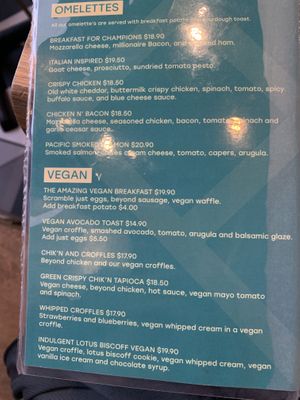 Vegan options   at Craffles in Vancouver
