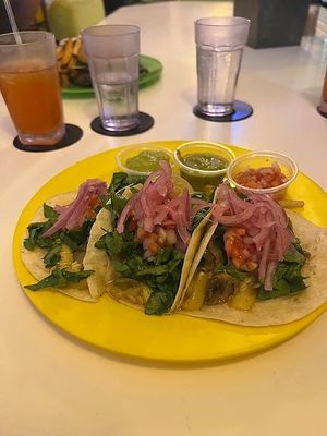 Vegan Tacos at Coconut Grove Cafe in Basseterre