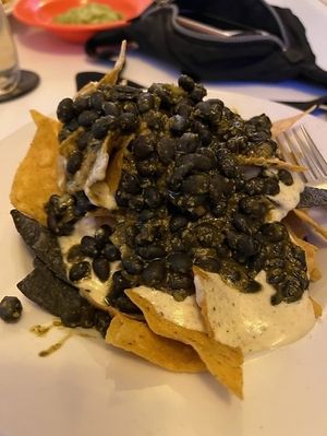 Vegan black bean tortillas at Coconut Grove Cafe in Basseterre