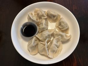 vegan boiled dumplings  at Bing Mi Dumpling and Noodle Bar in Portland