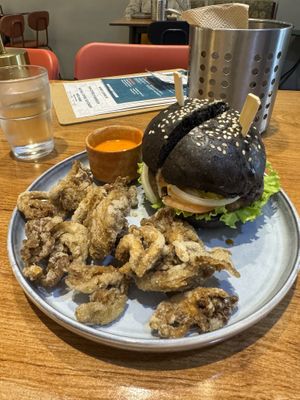 Vegan burger with crispy mushrooms  at WILD in Metro Manila
