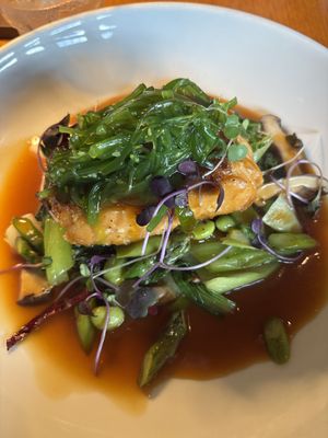 Vegan salmon   at Sweet Grass Grill in Tarrytown