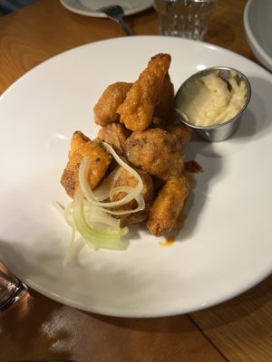 Buffalo cauliflower wings (Amazing!!)  at Sweet Grass Grill in Tarrytown