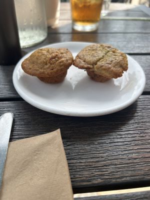 Complimentary mini muffins   at Sweet Grass Grill in Tarrytown