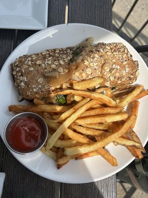 Mushroom cheesesteak sandwich  at Sweet Grass Grill in Tarrytown