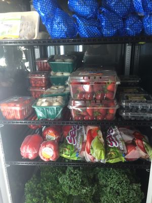 fresh organic fruits and vegetables for sale at Roots Organic Juice Cafe in Valparaiso