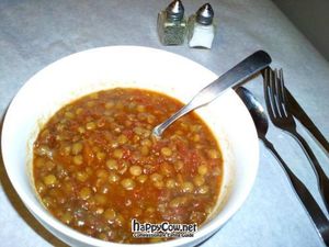 vegetable lentil soup at Meditrina Market Cafe in Valparaiso