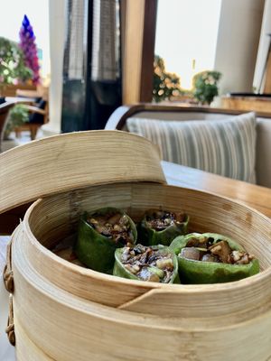 Shiitake dim sum  at Novikov Restaurant & Lounge in Doha