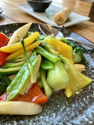 Mixed vegetables wok  at Novikov Restaurant & Lounge in Doha