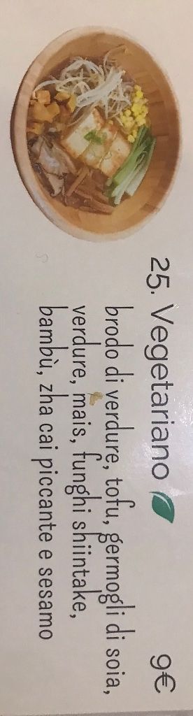 Menú  at Nippon Ramen in Bologna