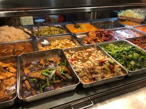 Buffet selection at Hokkien Vegetarian 福建素食坊 in West Singapore