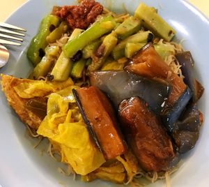 Bee Hoon with mixed vegetables $3 at Hokkien Vegetarian 福建素食坊 in West Singapore