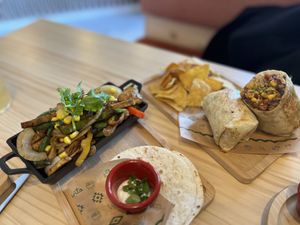 Fajitas con HEURA y burrito  at Gallo Santo in Barcelona