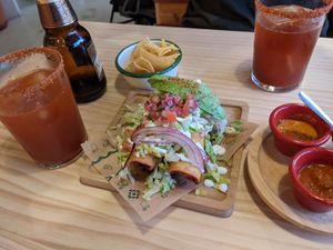 Flautas y micheladas at Gallo Santo in Barcelona