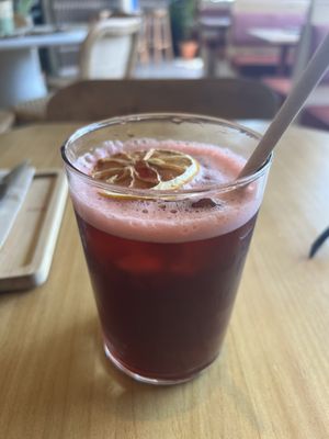 Hibiscus water  at Gallo Santo in Barcelona