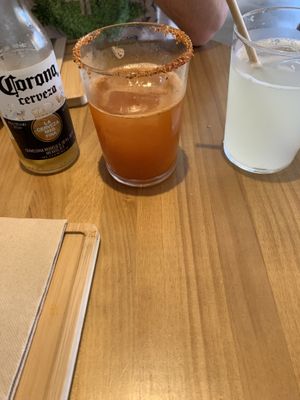 Michelada and lemonade   at Gallo Santo in Barcelona