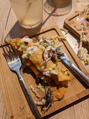 sweet potato flutes at Gallo Santo in Barcelona