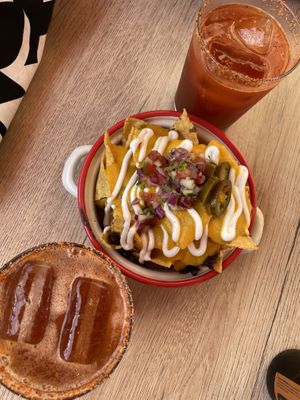 Micheladas with and without alcohol  at Gallo Santo in Barcelona