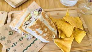 Mushroom burrito  at Gallo Santo in Barcelona