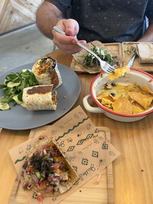 burritos y taco  at Gallo Santo in Barcelona