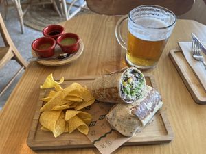 Mushroom burrito  at Gallo Santo in Barcelona