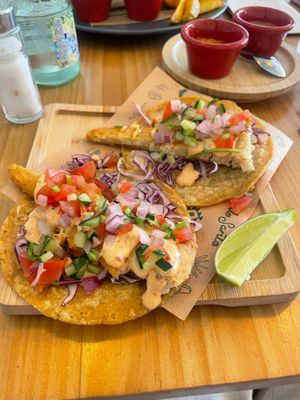 "Tofish" tacos at Gallo Santo in Barcelona
