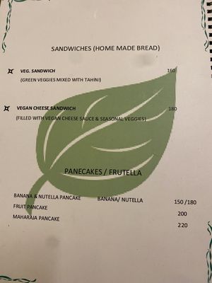 menu  at Bunty's Kitchen  in Pushkar