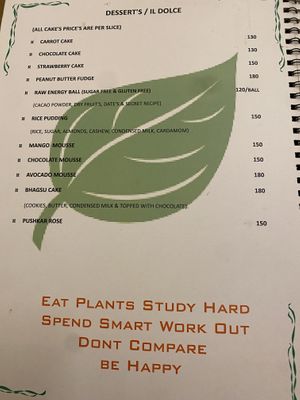 menu  at Bunty's Kitchen  in Pushkar