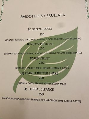 menu  at Bunty's Kitchen  in Pushkar