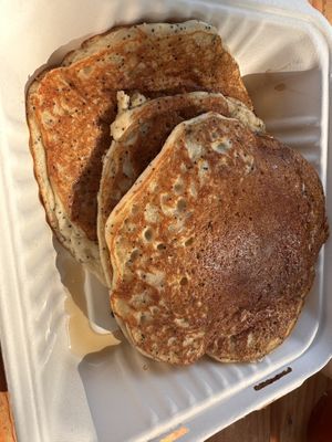 Vegan lemon poppyseed pancakes   at Blue Bear Ellison Bay in Ellison Bay