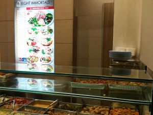 store decor at Eight Immortals Vegetarian 八仙素食园 - Jurong Point 1 in West Singapore